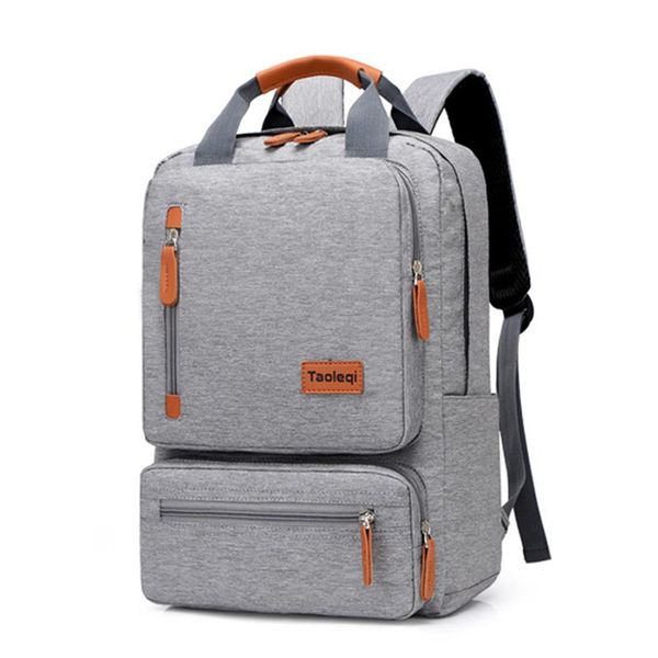 

backpack fashion men casual computer light 15.6 inch laplady anti-theft gray student school bag
