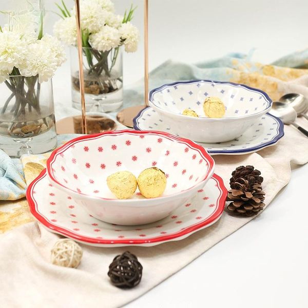 

dishes & plates a5 miamine tableware ins wind home creative salad bowl fashion set two-piece snack dessert breakfast plate serving platter