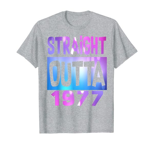 

straight outta 1977 43rd birthday gift 43 years olds t-shirt, White;black