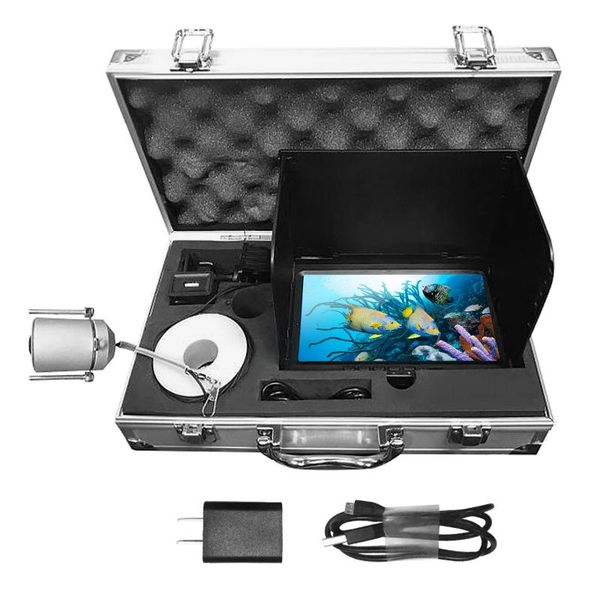

fish finder 7inch monitor 1000tvl 12 infrared leds underwater fishing camera 180 degrees with 30m cable
