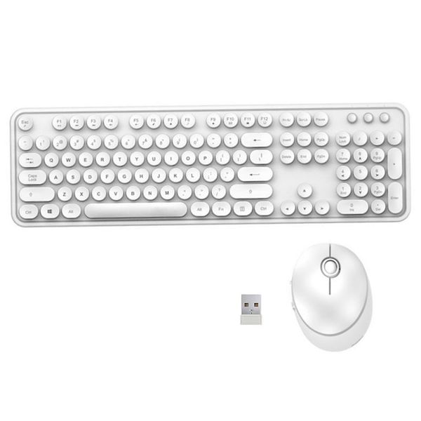 

full sized optical portable keyboard mouse combo plug and play typewriter stylish quiet office 2.4ghz wireless ergonomic