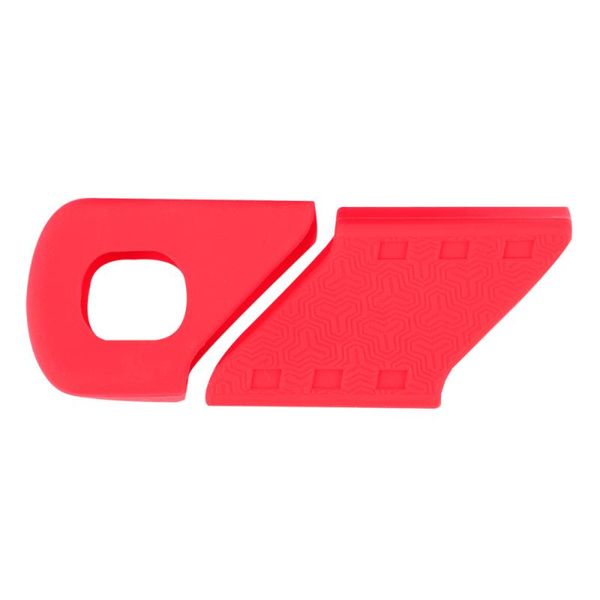 

bike heels & chainwheels 4pcs crank protector case mountain silicone sleeve cover road universal sprocket arm protect boot cap (red)
