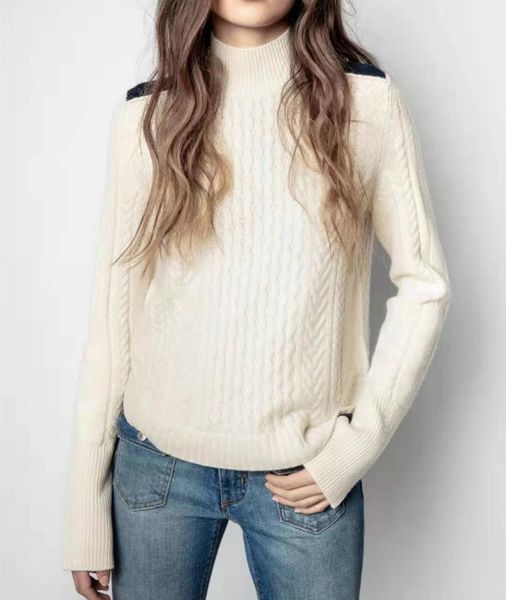 

women's sweaters sweater cashmere long sleeve patchwork turtleneck side split 2021 early autumn knit pullover jumper, White;black