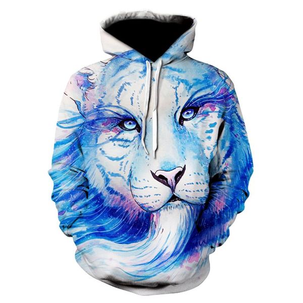 

men's hoodies & sweatshirts animal print hoodie 3d brand sweatshirt jacket advanced pullover fashion sportswear tiger street, Black