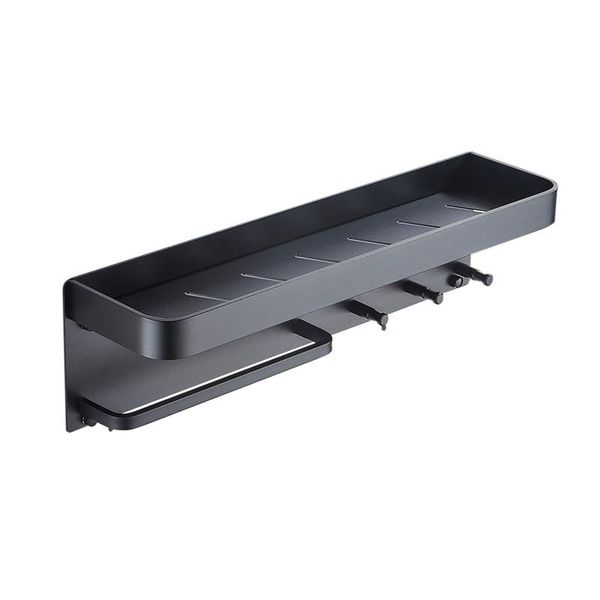 

bathroom storage & organization shelves space aluminum multi-function wall mount hooks cup shelf rack towel holder