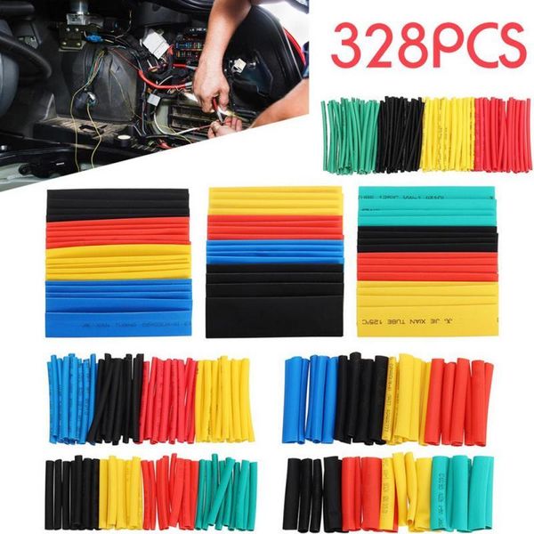 

328pcs polyolefin insulation heat shrink tubing tube sleeve wrap wire assortment