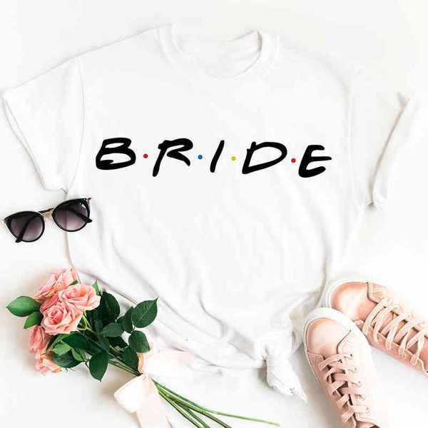 

women's t-shirt female t-shirt with a printed sentence for brides and bridesmaids, short sleeves, bachelorette party, wedding, friends,, White