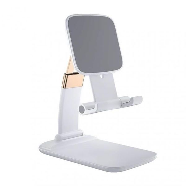 

cell phone mounts & holders universal tablet stand folding stretching desklazy alloy metal mobile holder black/white