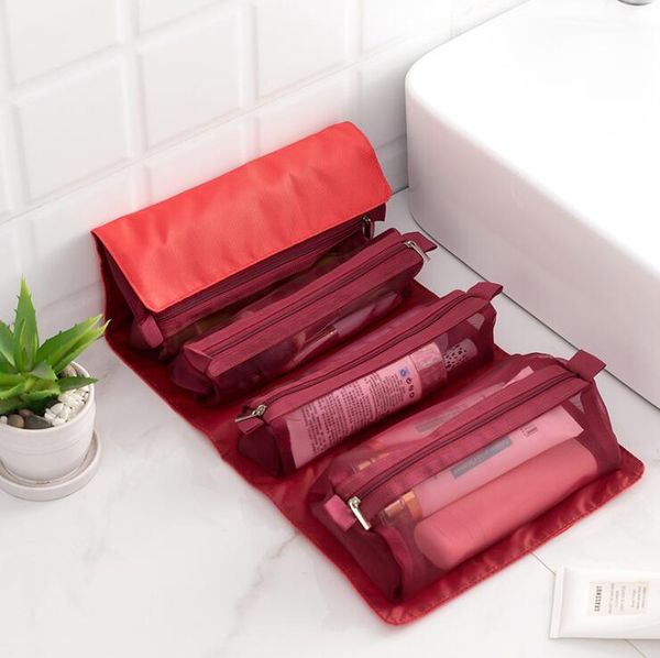 

cosmetic storage bags case rollup cosmetic make up case organizer pouch toiletry zip jewelry wash bag free