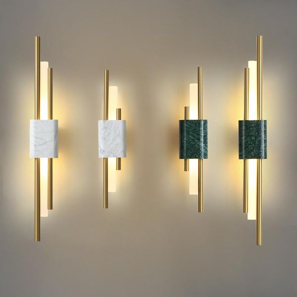 

new chinese style marble led wall lamp living room sofa background wall lights bedroom bedside luxury lamp light