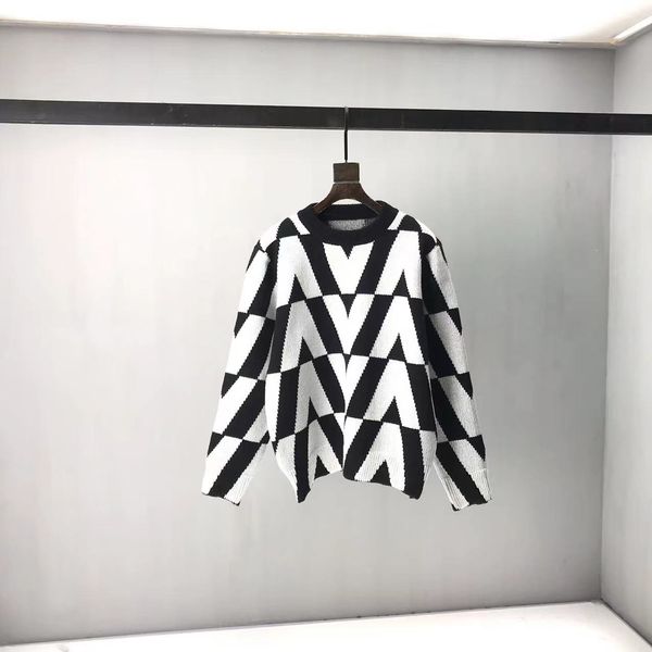 

men's plus size hoodies & sweatshirts jacquard letter knitted sweater in autumn / winter acquard knitting machine e custom jnlarged det