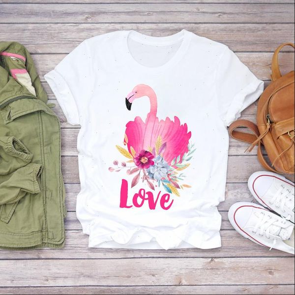 

women 2021 cute cartoon love flower animal beach summer shirt ladies womens t shirts t graphic female tee t shirt, White