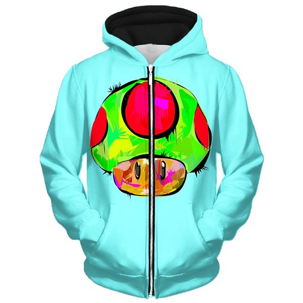 

little beetle pattern men s zip-up hoodie visual impact party punk goth round neck sweatshirt hoodie, Black