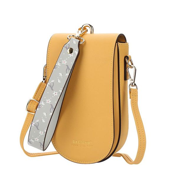 

card holders women's shoulder bag fashion brand ladies holder mobile phone luxury design pu leather messenger bolsas, Brown;gray