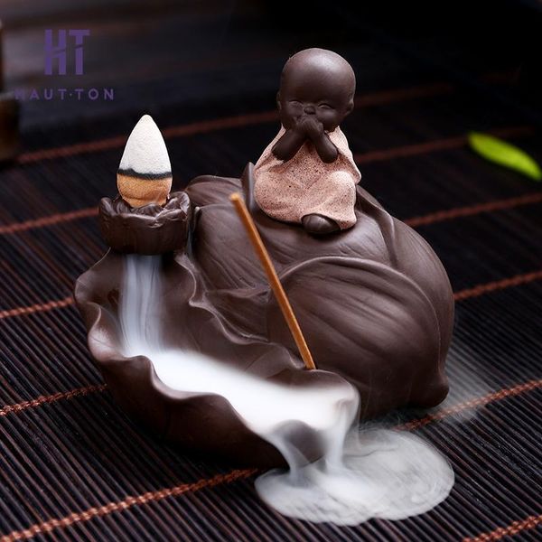 

fragrance lamps porcelain backflow incense burner sticks holder monk censer stick home decor
