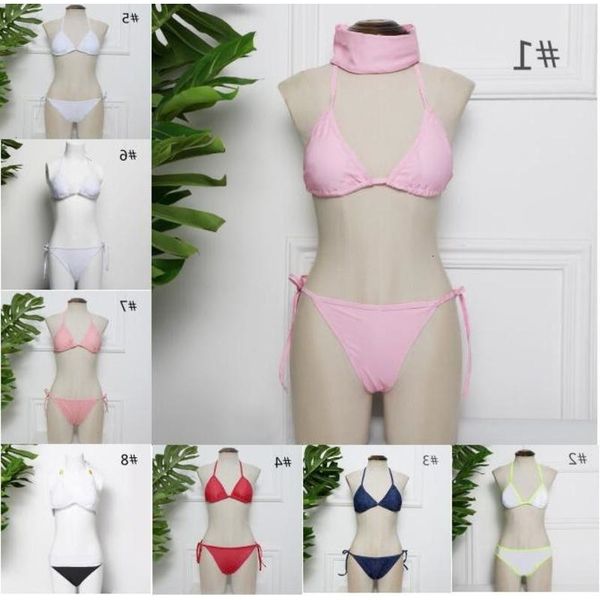 

2021 new women beach super bikini underwear 2 piece bandages swimsuit pad ing, Black;green