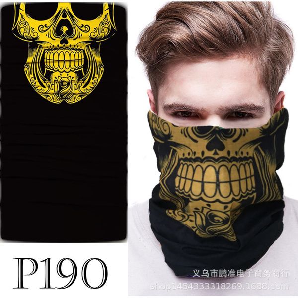 

seamls multifunctional headscarf ghost ftival halloween skull 3d printing versatile magic mask headcover