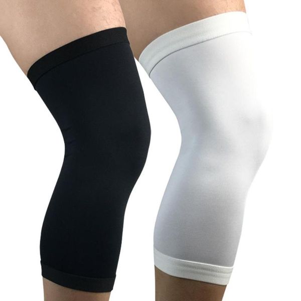 

1pc durable kneepad delicate design solid color breathable sports compression kneepad football leg sleeve protective pad, Black;gray