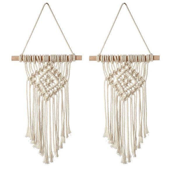 

tapestries 2pack wall hanging handwoven tassel tapestry decorative bohemian dream catcher pendant for living room bedroom decor