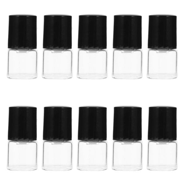 

storage bottles & jars 25pcs clear glass mini roll on empty essential oil roller