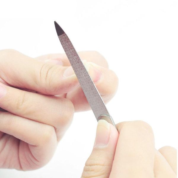 

nail files 2 pcs professional stainless steel file double side fold grinding rod manicure pedicure scrub arts tools