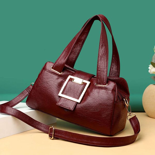 

hbp 2021 new style pu leather handbag fashion versatile pillow middle aged women's shoulder bag