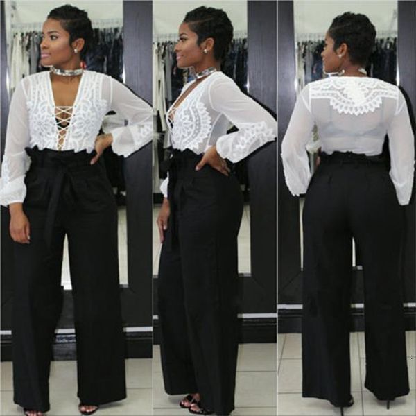 

casual high waist palazzo womens pants denim look wide leg long culottes trouser, Black;white