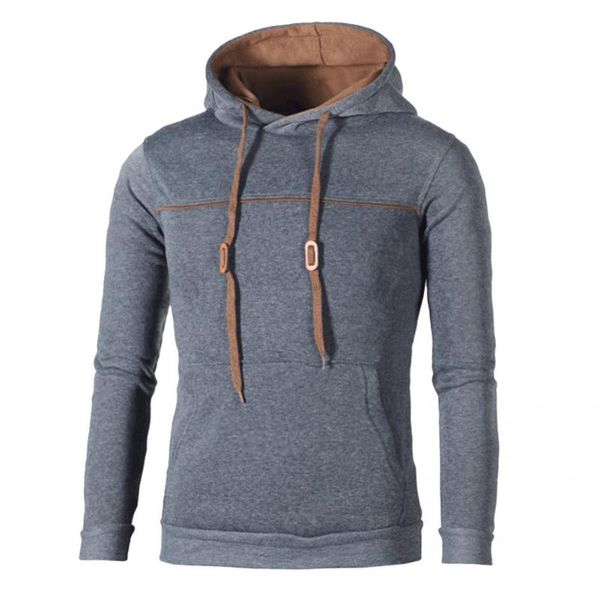

men's sweaters oversize casual hoodie hooded simple sweatshirt pure color ribbed cuff male clothing, White;black