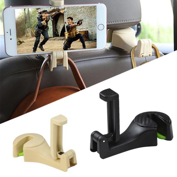 

cell phone mounts & holders 2 in 1 holder car seat back hanger hook multifunction hanging handbag shopping bag mobile bracket support access