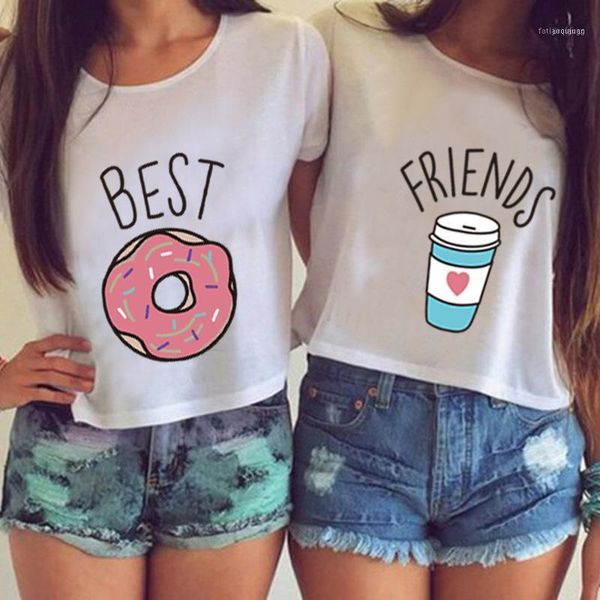 

women crop funny printed t shirt cotton o-neck short sleeves pullover friend printing women's summer basic tee1, Black