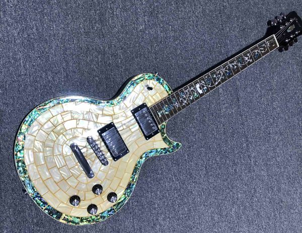

custom grand pearl shell abalone electric guitar