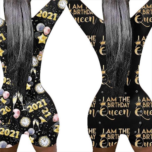 

fashion v neck high waist women jumpsuit playsuit casual pattern printing buttoned flap romper long sleeve short pants home clothing, Black;white