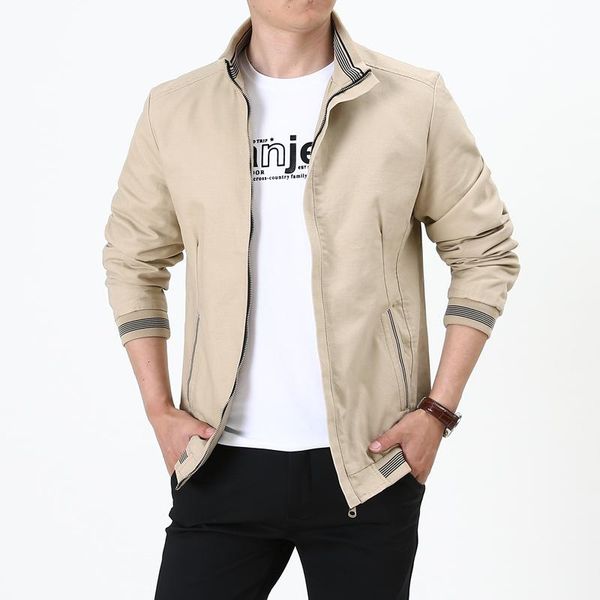 

men's jackets coat 2021middle-aged jacket spring and autumn thin casual stand collar father's dress for men, Black;brown
