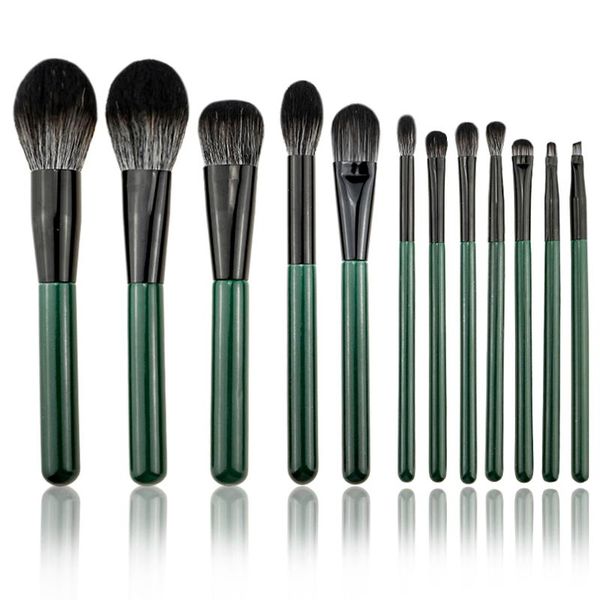 

makeup brushes face&eye cosmetic 12 pcs soft fiber brush set eyeshadow blending foundation powder eyebrow blush beauty make up kit tool
