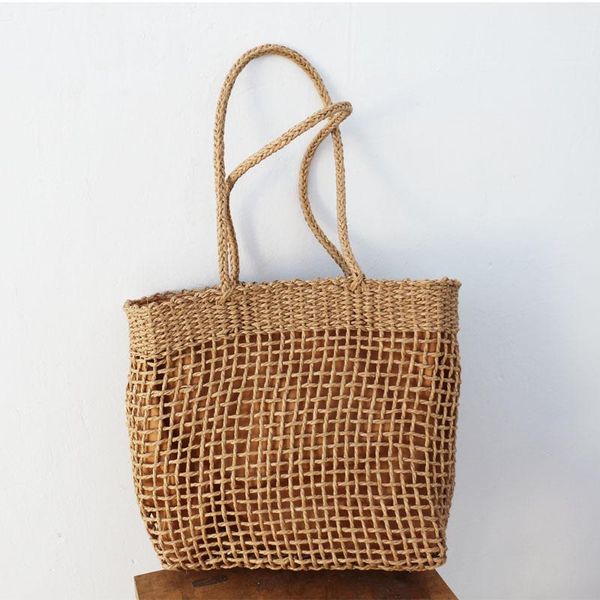 

evening bags handmade staw woven for women 2021 summer shoulder bag large capacity beach tote bohemiya handbag vacation
