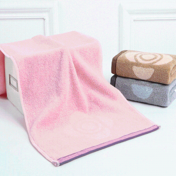 

towel (three packs) 100% cotton towel, logo design, thick, absorbent and soft, both men women can use