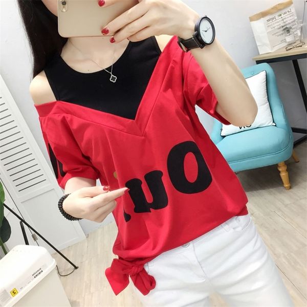 

women t shirt off shoulder summer for women short sleeve kawaii plus size t-shirt women o- neck cotton funny t shirts white 210315