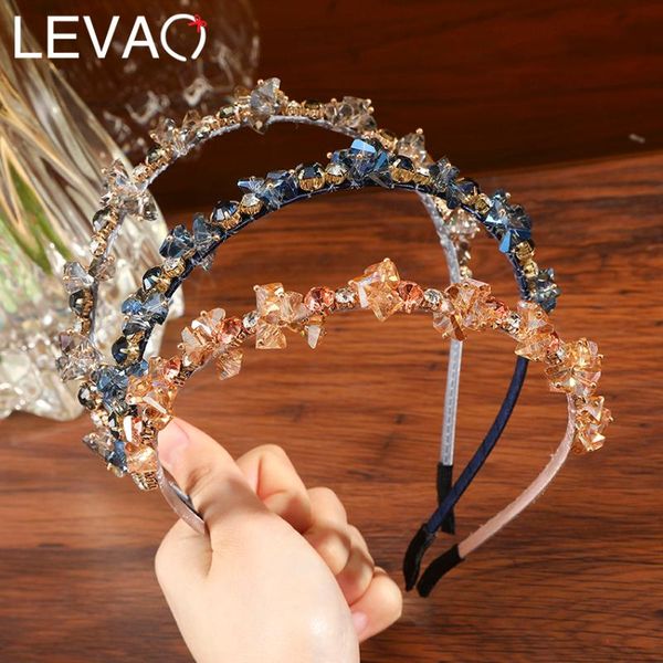 

hair accessories levao crystal headband for women charm irregular natural stone hairband handmade bands hoop lady headdress