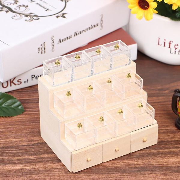 

other home decor 1set 1:12 dollhouse miniature cabinet candy vegetable display