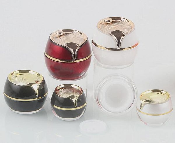 

gift wrap 5g 10g 20g acrylic cream jar,black,white red sample tins, empty cosmetic packing container fast