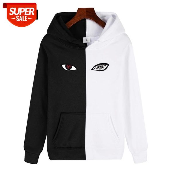 

supzxu casual men patchwork hoodies itself eyes printing sweatshirts harajuku oversized hoodies men/women pullover streetwear #pl6y, Black