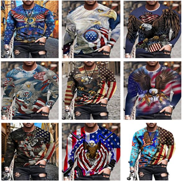 

men's t-shirts drape mens 3d print t-shirt visual impact party streetwear round neck long sleeves graphic optical illusion plus size da, White;black