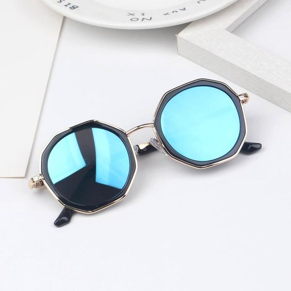 

golden designer mirror uv luxury eyewear polygon princess sunglasses girl anti shades sunglasses gifts kids haqwb, White;black