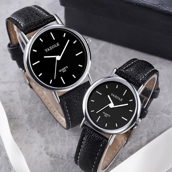 

wristwatches 0le fashion couple watch leather strap simple business men's trend ladies casual waterproof clock, Slivery;brown