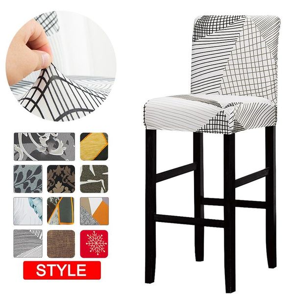 

chair covers elastic spandex bar stool seat protector slipcovers for el banquet anti-dirty removable