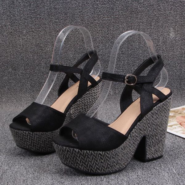 

all melody new fashion wedges women sandles black beige thick sole platform bohimian leisure casual ladies pumps one-line strap