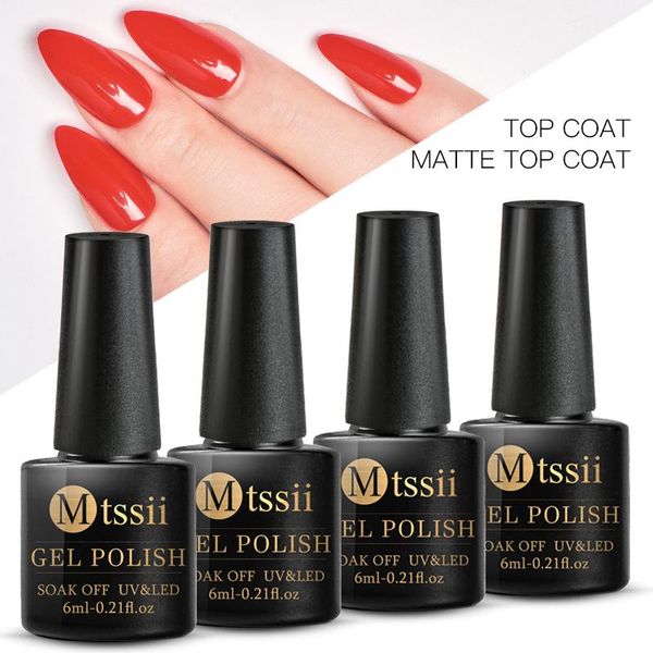 

nail gel mtssii 5ml base and coat manicure primer polish matte effect uv function varnish transparent lacquer luminous, Red;pink