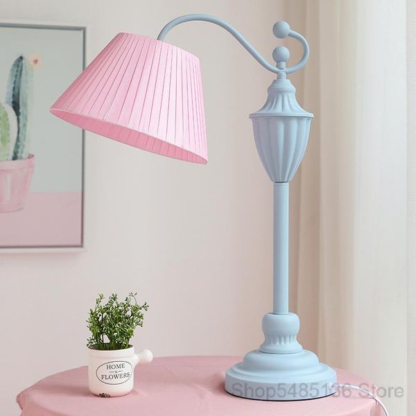 

table lamps european pink princess lamp bedside led desk modern standing lights living room bedroom light fixtures wedding decor