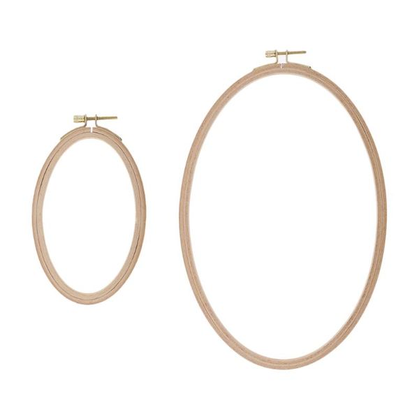 

embroidery hoops beech wooden cross stitch hoop oval wood hoops for sewing frame craft, Black