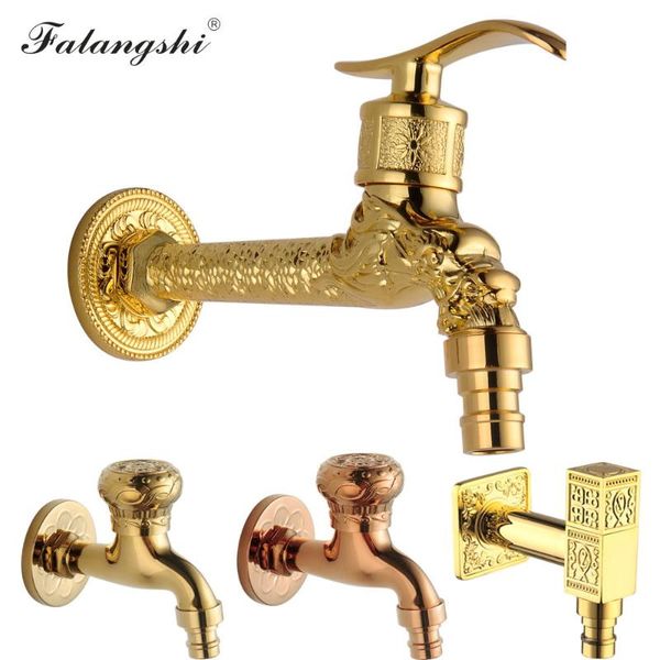 

golden carved bibcock brass faucet decorative outdoor garden taps for washing machine luxury toilet mop faucet wb8504